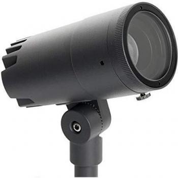 Foco LED exterior Daja con ángulo de dispersión ajustable en aluminio gris
