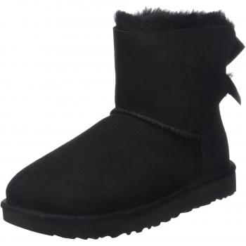 UGG Mini Bailey Bow II Women's Black Boot, Size 9 M - Gender: female, Sheepskin Classic Boots