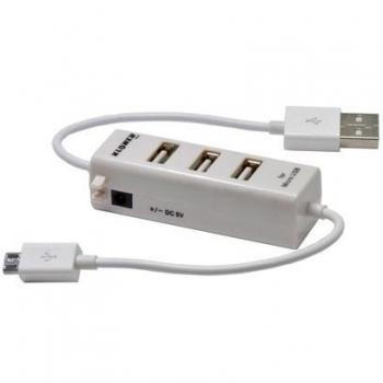 Kloner KCH32 - Cable USB para smartphones + 3 puertos USB 2.0