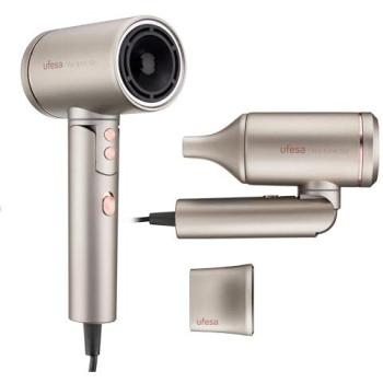 Secador de Pelo Profesional Ufesa Pro Ionic Go - Motor Digital 105.000 rpm, Tecnología Dual Heat Protect, Ultra Silencioso, Generador de Iones, 3 Velocidades y 3 Temperaturas