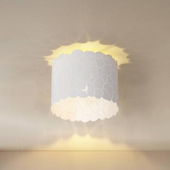 Lámpara de Techo Dimmable Lindby Aralena, Blanco, Metal, Ø 26 cm