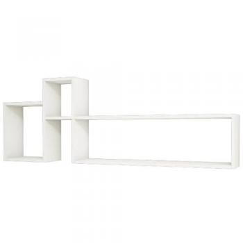 Estante Olivia Epikasa - Tablero de Aglomerado de Melamina y PVC, Blanco, 155x22x55 cm