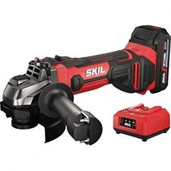 Amoladora Inalámbrica Skil 3920AB, Diámetro de Disco 115mm, Batería de 20V Max y 4.0Ah Incluida con Cargador