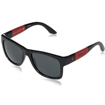 Polo Ralph Lauren Ph4162 500187 Men's Square Black Sunglasses