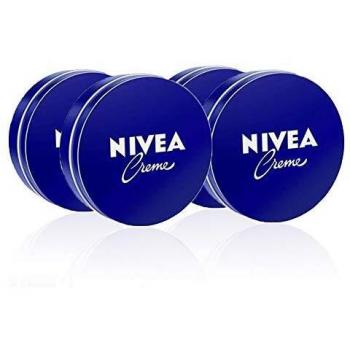 NIVEA Creme en pack de 4 (4 x 150 ml), crema hidratante de manos, cara y cuerpo para toda la familia, crema universal para una piel suave e hidratada, crema multiusos