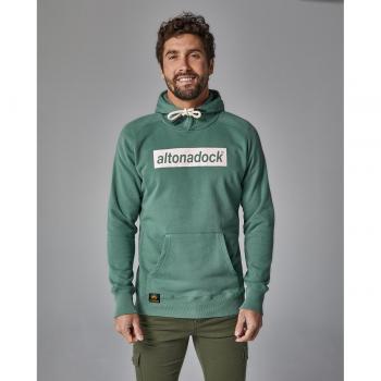 Sudadera con Capucha para Hombre en Color Verde Altona Dock - Estilo Urbano
