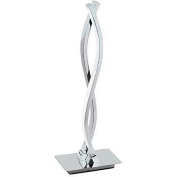 Lámpara de Mesa LED Lasana 2, Diseño Moderno en Cromo y Blanco, 1000 lm, LED Integrado, 2 Focos
