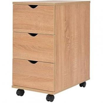 vidaXL Cajonera 33x45x60 cm Color Roble Organizador Almacenamiento Sinfonier