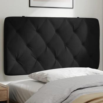 Almohada Cabecero Acolchado Terciopelo Negro 100 cm