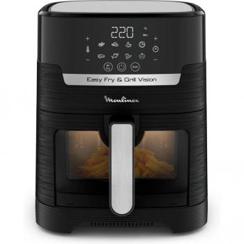 Freidora de Aire y Grill Moulinex Easy Fry & Grill Vision 4.2L, Para 6 Personas, Grilla Removible, 8 Programas de Cocción, Tecnología Extra Crisp