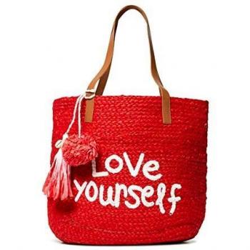 Desigual Bols_Message New Shape, Mujer, Naranja