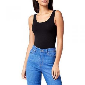 Camiseta de tirantes larga negra para mujer Only Live Love Life Slim Fit