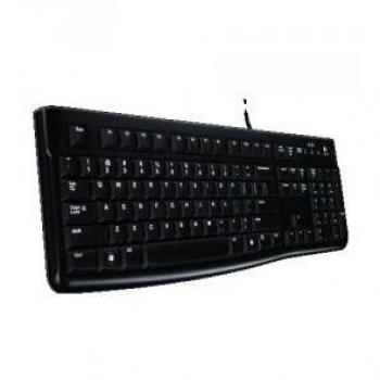 Logitech K120 Wired Business Keyboard, Black, USB Plug-and-Play, Full-Size, Spill-Resistant Design, Low Profile Quiet Keys, QWERTY UK English Layout (920-002524)