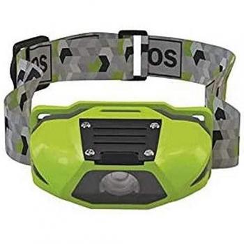 Emos S de 1456, linterna frontal 3 W + 2LED, para 1 x AA, plástico, Green, 4 x 6, 8 x 3 cm