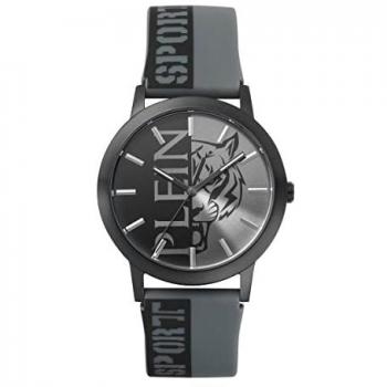 Plein Sport Legend Gray Silicone Watch for Men, One Size