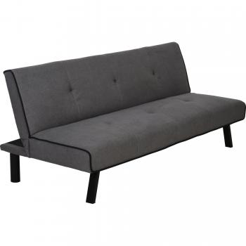 Sofá Cama de 3 Plazas Diseño 2 en 1 Plegable sin Reposabrazos Tapicería en Tela con Acolchado Cómodo 170x76x72,5 cm Gr