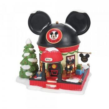 Department 56 Disney Village Mickey Mouse - Orejera de la Tienda de Sombreros iluminados