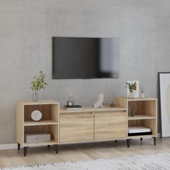 Mueble para TV de madera contrachapada roble Sonoma 160x35x55 cm vidaXL