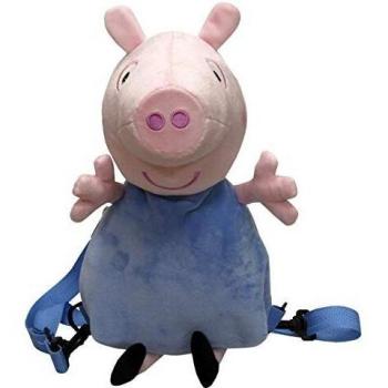 CYP- Mochila Peluche 3D George Hermano Peppa Pig 28X18X18 Cm, Multicolor