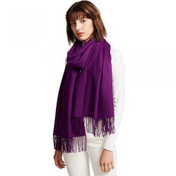 MaaMgic Bufanda de Invierno Para Mujer Chal Pashminas Foulard Grande Larga de 200 * 70CM Suave Mantón Grueso Multicolor para Mujeres,Violet