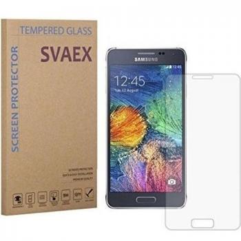 SVAEX Samsung ALPHA Premium Protector de pantalla de vidrio templado - vidrio de dureza 9H - grosor de 0.3mm - transparencia de alta definición - bordes redondeados 2.5D - antigolpes - recubrimiento oleofóbico - tacto delicado - vidrio de alta calidad -