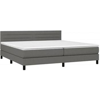 Colchón de cama suave con tela LED gris oscuro 200x200cm