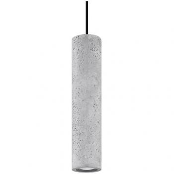 Lámpara Colgante Luvo 1 GU10 de Diseño Gris Concreto con Bombilla LED Suspensión Ajustable hasta 105cm