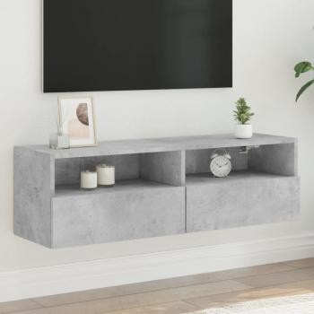 Mueble de pared TV madera ingeniería 100x30x30 cm gris hormigón vidaXL
