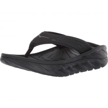 Hoka Men's Ora Recovery Flip Sandals - Black/Dark Gull Grey