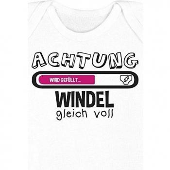 Achtung Windel gleich voll Body Bebé Blanco 92