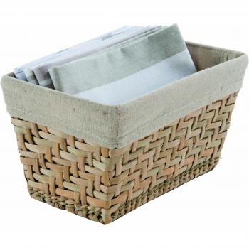Compactor Cesta rectangular, Modelo Fiesta, Color natural, Tamaño S, 28.5 x 18.5 x 16.5 cm, RAN6511