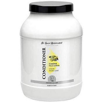 Bálsamo de Limón - Crema para Perros y Gatos - 3 L - Ayuda a Prevenir la Caspa y la Electricidad - Acción Suave - Ideal para Pelos Cortos - IV San Bernard