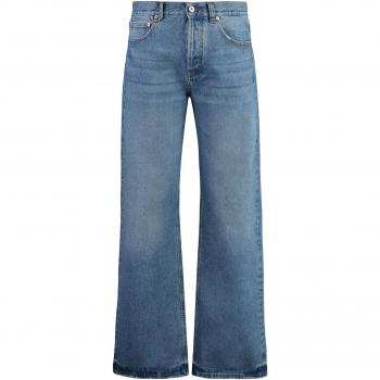 Jacquemus Men's le De Nîmes Droit Jeans in Light Blue, Size 31