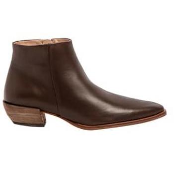 Botines de Piel con Tacón Neosens S3352 Marrón para Mujer, Cremallera, Casual, 3 a 5cm