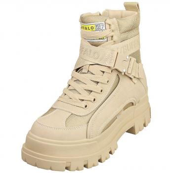 Buffalo Women's Aspha Nappa Fashion Boot, Beige, 6 UK