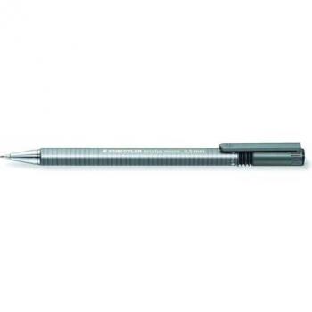 Portaminas Staedtler Triplus Micro 774 - Ancho de Línea 0.5mm - Punta Retráctil - Diseño Ergonómico - Color Gris
