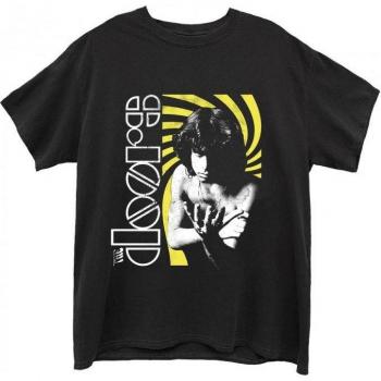Camiseta unisex adulta de algodón negro Jim Spinning The Doors S