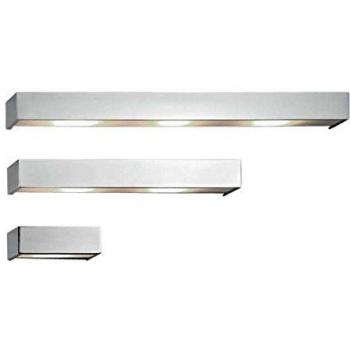 Aplique de pared Decor Walther Box 60 con acabado blanco y cromado, para espejo, 60 cm