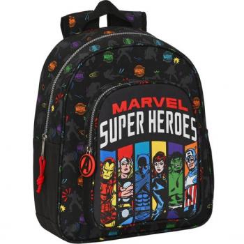 Mochila Infantil Adapt.Carro Avengers Super Heroes 27x10x33 cm