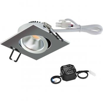 Luz empotrada angular con atenuador 3000K cromo
