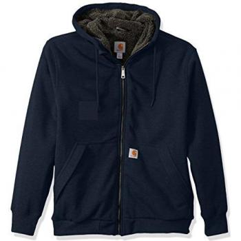 Carhartt Men's XX-Large New Navy Sherpa-Lined Rain Defender Hoodie