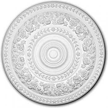 Rosetón de Techo Barroco Rococó Blanco Ø 86 cm - Elemento Decorativo Profhome