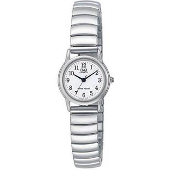 Q&Q - QQ589J214Y - ladies watch - silver steel strap - white dial - Citizen movement
