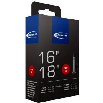 Cámara de Aire Schwalbe Sv4 para Bicicleta 16x1 1/8-1 3/8 con Válvula Presta de 40mm, Unisex, Color Negro