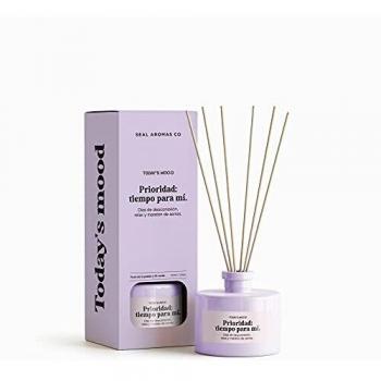 SEAL AROMAS - Mikado Today'S Mood [ Fruta DE LA PASIÓN Y TÉ Verde ] 100ml | Prioridad: Tiempo para Mí | Difusor de Aroma con 6 Palos de Bambú, para Cuartos - Hogares - Oficinas - Boutique - SPA