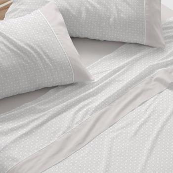 Juego de sábanas Diseño 624 BURRITO BLANCO | Incluye sábana encimera, bajera y 1/2 fundas de almohadas | Estampado geométrico de octágonos | Disponible en color
