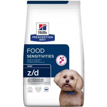 Hill's Prescription Diet Canine Z/D Mini 6 Kg, alimento para perros con problemas de alergias alimentarias, fórmula hipoalergénica, tamaño mini croquetas, diseñado para la reducción de ingredientes y nutrientes que pueden causar reacciones