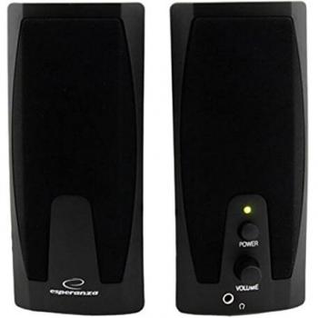 Esperanza GIOCOSO - Altavoces estéreo Multimedia para PC, con Entrada Auxiliar y Control de Volumen