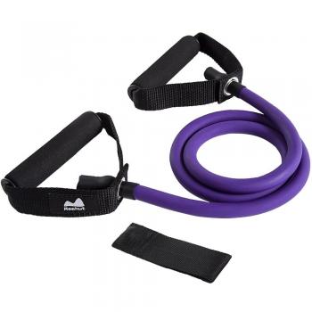 REEHUT Bandas Elásticas de Entrenamiento, Bandas de Resistencia para Fitness Cable de Ejercicio de Entrenamiento para Tonificación Muscular, Equipo de Ejercicio de Estiramientos para Yoga, Morado