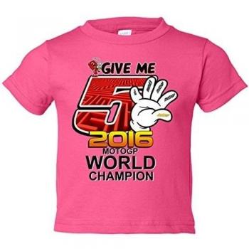Camiseta niño Marc Márquez campeón 2016 Moto GP - Rosa, 3-4 años